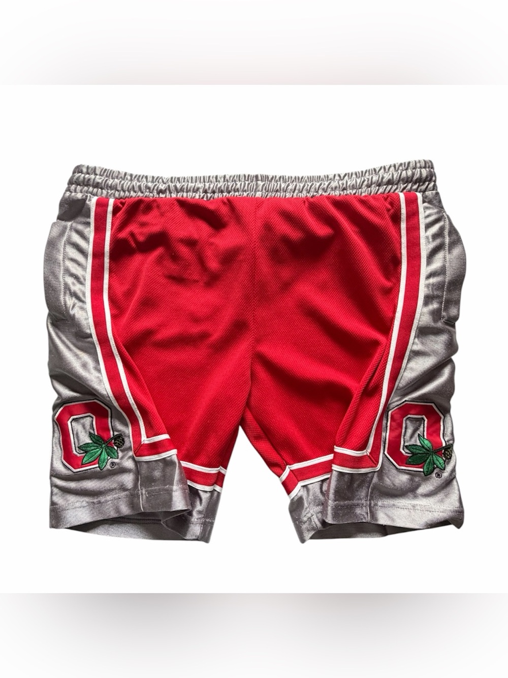 VTG Y2K Ohio State University Buckeye Colosseum Gym Basketball Shorts L-XL Red